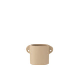 Pot de fleur J-Line Renaissance en céramique beige, détail du motif