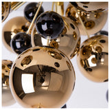 Plafond "explosion" or en métal et en verre, versions G9, plafond pour salle à manger, salon, couloir ou bureau, Ø57 cm