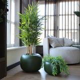 Cache-pot vert en fibre de pierre Phuket