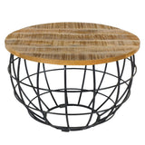 Table d'appoint table basse durable table de salon rond lexington Ø 55 cm cadre en métal solide