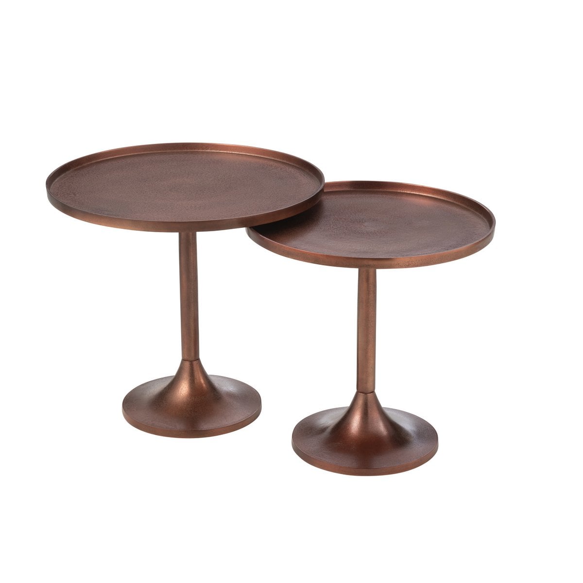 Set Van de J-Line - Deux tables d'appoint en aluminium brons
