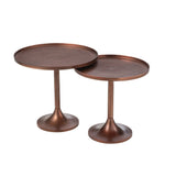 Set Van de J-Line - Deux tables d'appoint en aluminium brons