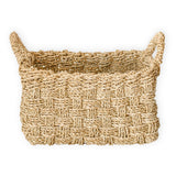 Panier tissé en jonc de mer BATIK (3 tailles) Panier de rangement rectangulaire pour étagères ou pour le linge