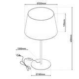 Lampe de table "bologne" h: 45 cm beige / laiton