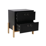 Détail du tiroir de la commode noire Moebilia