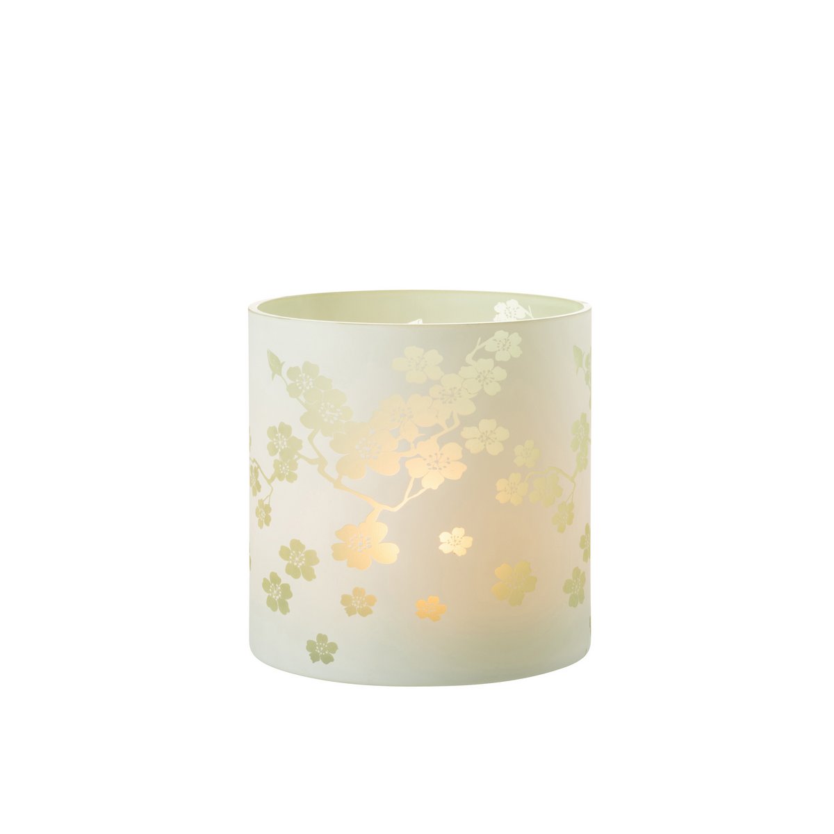 Lanterne J-Line Fleurs en verre vert, vue avant