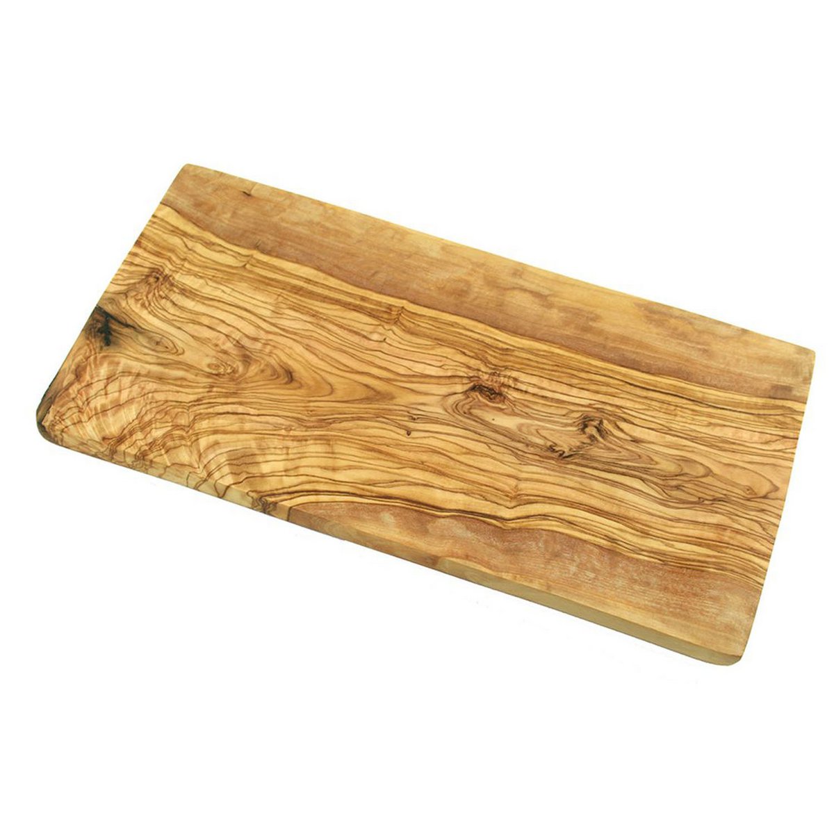Planche à déjeuner carrée en bois d'olivier - vue de dessus
