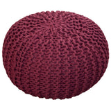 Pouf Ø 55 h 37 h 37 tabouret de tricot siège de planche de sol de pouf durable