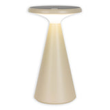 Lampe de table de batterie solaire "Palu" pour l'extérieur et à l'intérieur, en plastique en beige, 20 cm de haut