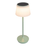 Lampe de batterie solaire "Emmi" 38 cm de haut, parapluie Ø 13 cm, métal dans la menthe et le plastique blanc, pour la zone extérieure, cct.