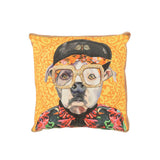 Coussin Dog Popart sur un lit - touche décorative