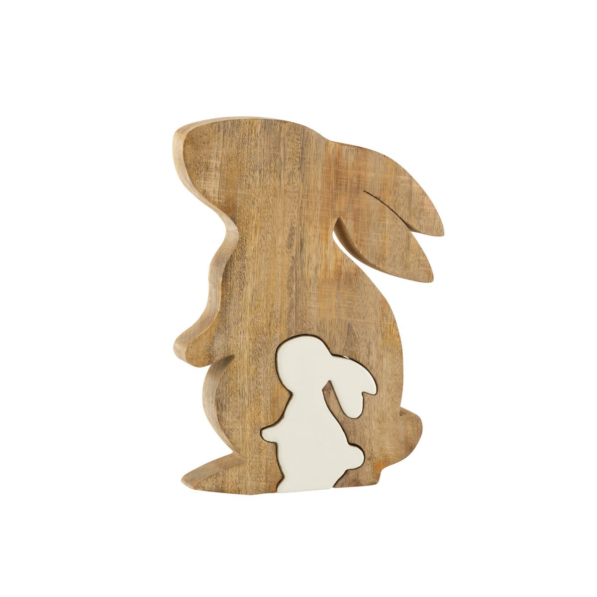 Figurine Rabbit Profile Silhouette J-Line exposée dans un intérieur élégant.