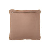 Coussin J-Line tissé en cuir marron - vue de face
