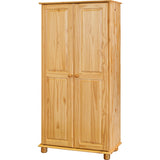 Vue intérieure de l'armoire avec tringle et étagère
