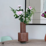 Vase Volta Elite en verre marron 19 cm