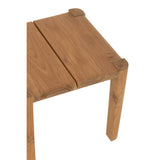 Table d'appoint Bruce en teck naturel, vue latérale