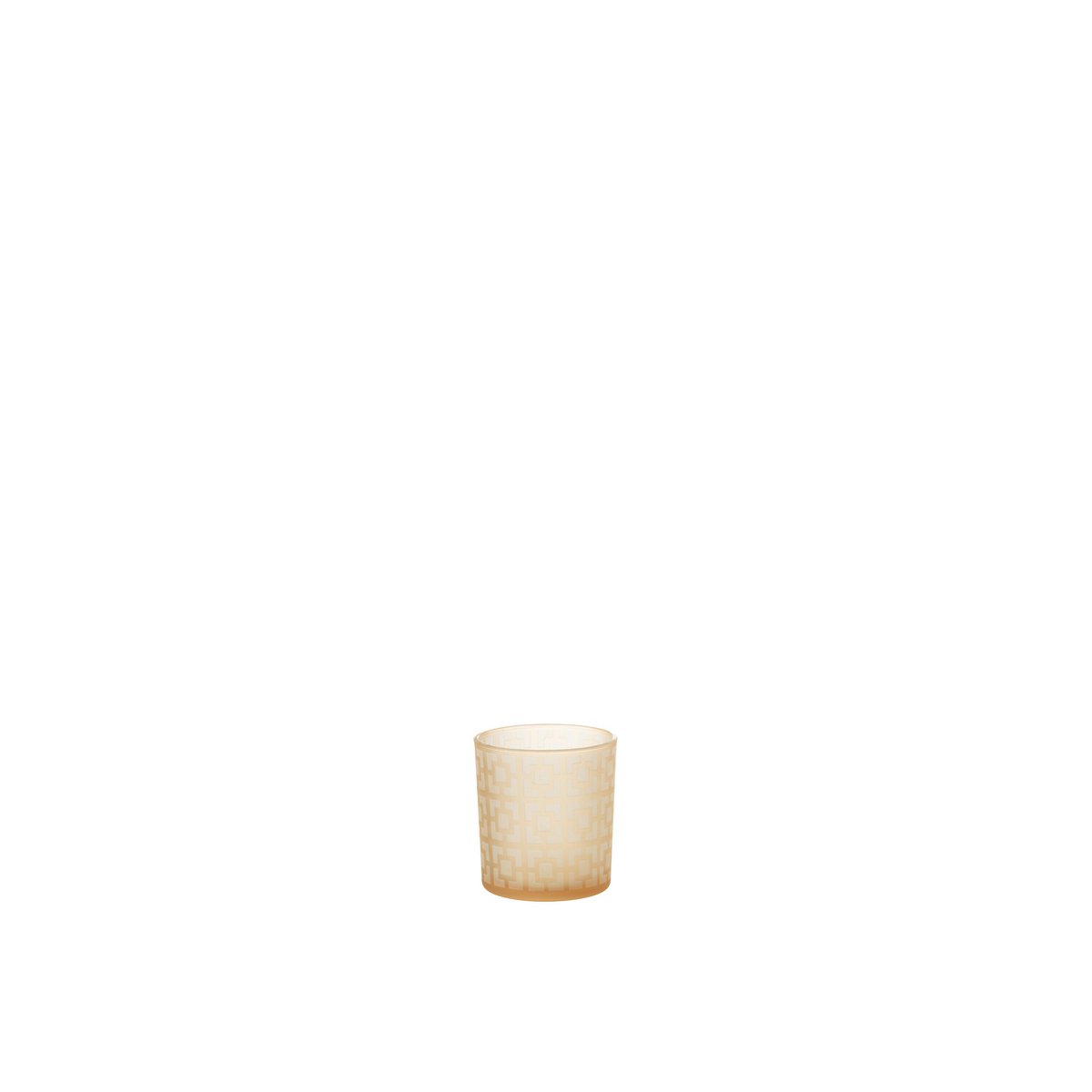 Photophore J-Line Squares en verre beige, ambiance cosy
