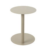Table d'Appoint Ronde J-Line en Métal Beige sur fond neutre