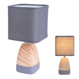 Lampe de table en céramict "Cremona" en céramique en brun / gris avec douille E14, lampe de table pour le salon 31 cm de haut