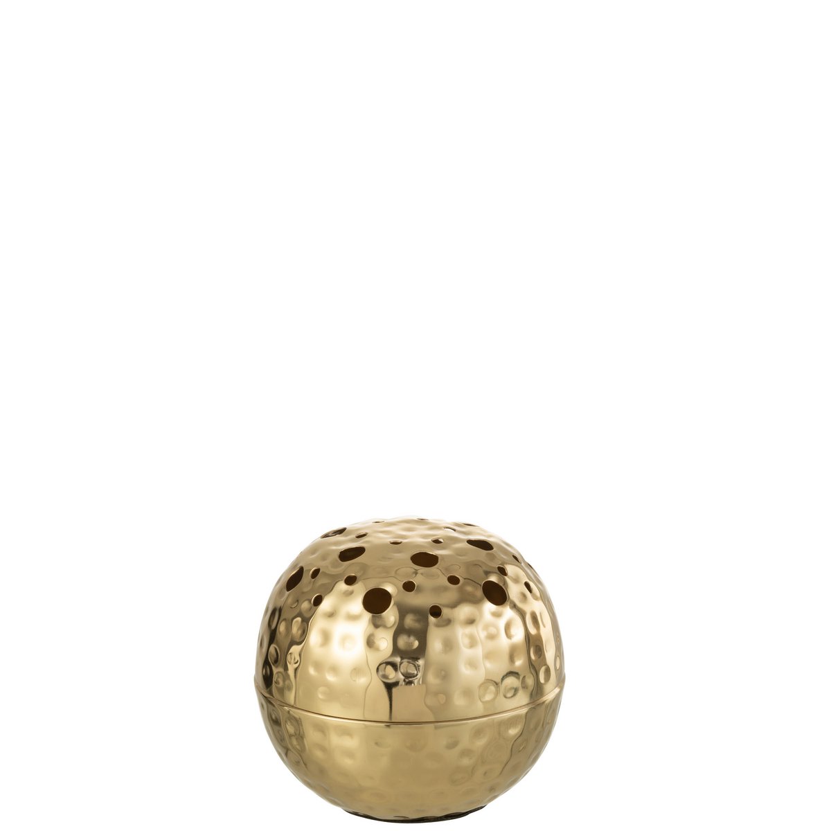 Vase Ball doré avec fleurs, ambiance moderne, J-Line