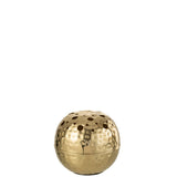 Vase Ball doré avec fleurs, ambiance moderne, J-Line