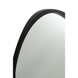 Miroir J-Line Giles noir, vue de face avec cadre élégant