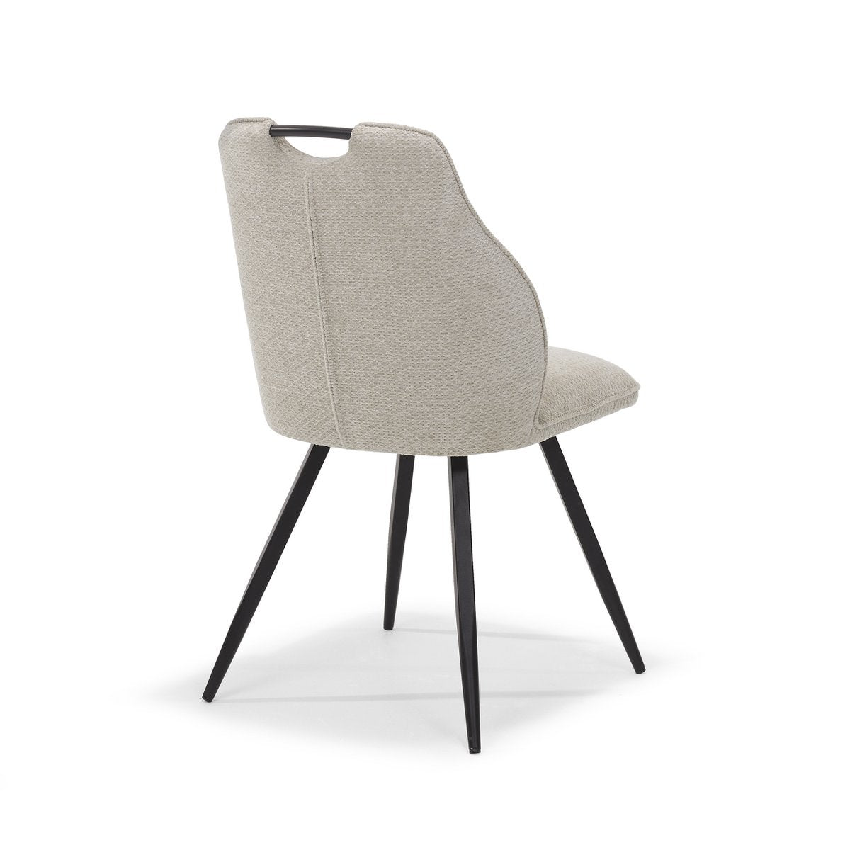 Fauteuil Adele en tissu rétro Bliss% 2303 Natural avec cadre noir