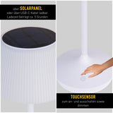 LED "Emmi" pour l'extérieur et à l'intérieur, lampe de table en métal et en plastique, avec des LED fermement construites, lampe à table à LED pour le balcon, la terrasse, le jardin, le salon, le jardin d'hiver, environ.