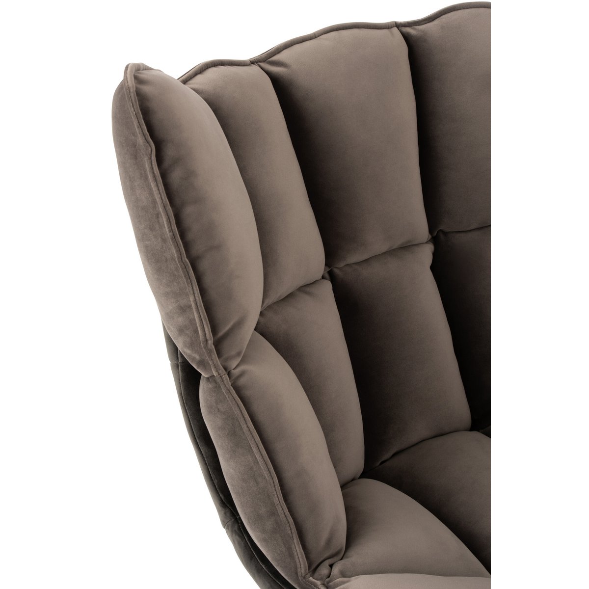 Détail du textile gris de la chaise relax J-Line