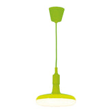 Lampe à pendence UFO LED verte, design moderne avec câble textile