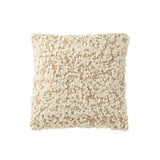 Coussin Carré Bouclé J-Line Camel/Crème, design élégant et confortable