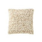 Coussin Carré Bouclé J-Line Camel/Crème, design élégant et confortable