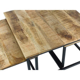 Table basse lot de 3 tables d'appoint structure métal Ontario