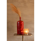 Branche de décoration J-Line Plumeau en plastique orange, vue de face