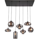 Ava Suspension Verre Fumé 7 Lumières