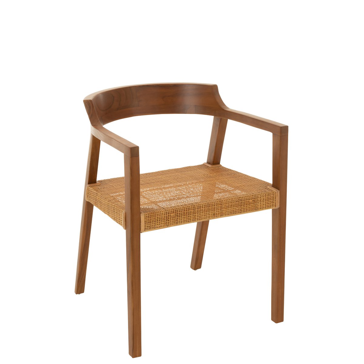 Chaise J-Line Emma en bois marron, vue de face
