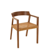 Chaise J-Line Emma en bois marron, vue de face
