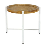 Table d'appoint ø55cm table basse table de salon ronde structure métal Sioux