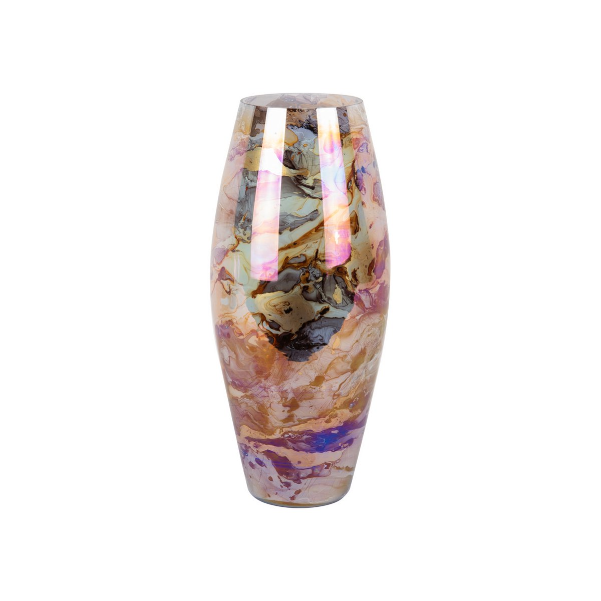 Vase Mélange Cône en verre marron, vue de face
