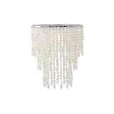 Deko Pendant Lamp "Kira", lustre moderne en métal et en plastique en clair / transparent, avec version E27 et une Øvon 22,5 cm