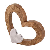 Déco Heart 27x21cm Figure en bois Masterbox 16 pièces Herzilein Mango-Old Aluminium