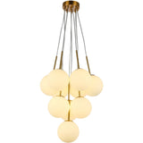 Suspension Luna Blanc Or