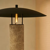 Lampe à poser en travertin naturel