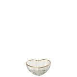 Plat apéritif J-Line Coeur en verre doré, vue latérale