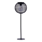 «Geli» à la lumière solaire LED, décoration extérieure en métal et en plastique en noir, avec une LED fermement construite