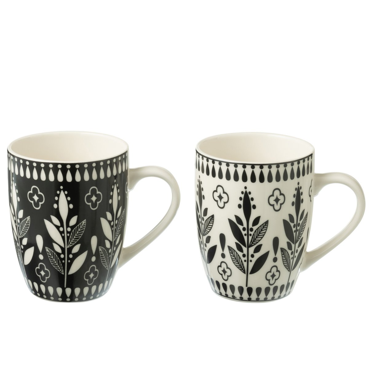 Boîte contenant 2 tasses J-Line en céramique moderne
