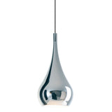 Le "style", classique rétro, pendant en métal brillant en chrome avec douille E27, parapluie Ø23 cm, idéal pour la salle à manger, le salon et la cuisine.