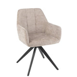 Chaise J-Line Louna - fer/acrylique - beige/gris clair