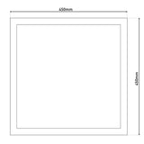 Panneau d'assemblage LED "Nicola", lampe de montage en métal et en plastique avec des LED fermement construites en blanc neutre, panneau pour l'intérieur 45 x 45 cm