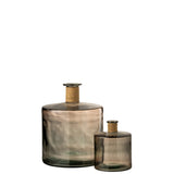 Vase Safari Wide J-Line avec détails de texture en verre